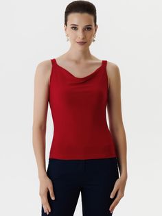 Блуза женская Арт-Деко L-1060 красная 46 RU