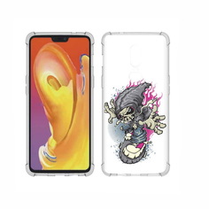 Чехол MyPads Tocco для OnePlus 6 нарисованный скелет на скейт борде
