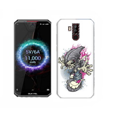 Чехол MyPads Tocco для Oukitel K13 Pro нарисованный скелет на скейт борде