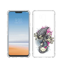 Чехол MyPads Tocco для LG G7 ThinQ нарисованный скелет на скейт борде