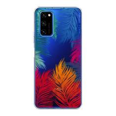Чехол Awog на Huawei Honor V30 Pro "Рамка из перьев"