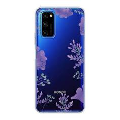 Чехол Awog на Huawei Honor V30 Pro "Сиреневая цветочная рамка"
