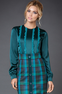 Блуза женская Арт-Деко R-1247 зеленая 44 RU