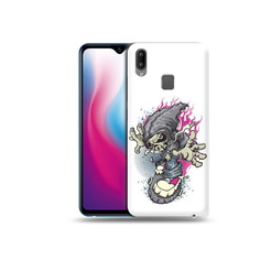 Чехол MyPads Tocco для Vivo Y93 Lite нарисованный скелет на скейт борде