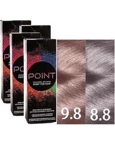 Крем-краска для волос POINT спайка тон 8.8 2шт*100мл + тон 9.8 2*100мл