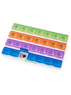 Контейнер для таблеток Пилюля Домашняя на 7 дней пластиковый 3746