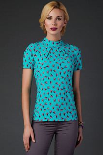 Блуза женская Арт-Деко L-1154 зеленая 58 RU