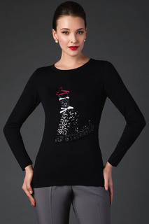 Блуза женская Арт-Деко R-1282 черная 44 RU