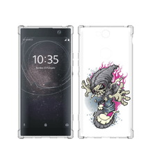 Чехол MyPads Tocco для Sony Xperia XA2 Plus нарисованный скелет на скейт борде