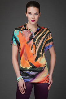 Блуза женская Арт-Деко R-1319 оранжевая 52 RU