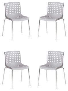 Комплект стульев для кухни TetChair SKALBERG , 4 шт, серый , пластик