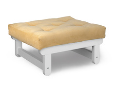 Пуф Arsko Сламбер Белая эмаль/Бежевый вельвет