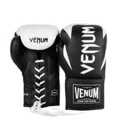 Боксерские перчатки боевые Venum Hammer Pro черный/белый 10 унций