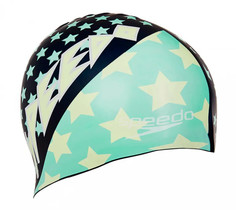 Шапочка для плавания детская SPEEDO Slogan Print Cap 8-08386B425/B425 (черный со звездами)