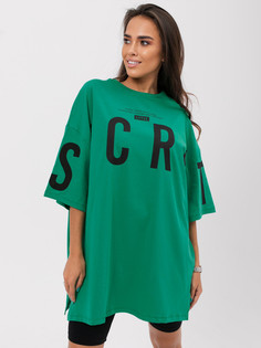 Футболка женская Little Secret 021064 зеленая OVERSIZE