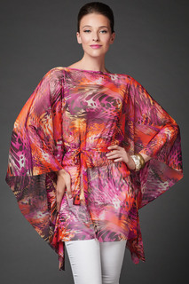 Блуза женская Арт-Деко L-1185 бордовая 44 RU