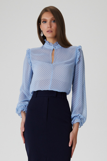 Блуза женская Арт-Деко R-1376 голубая 48 RU