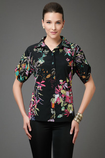 Блуза женская Арт-Деко L-1204 черная 46 RU