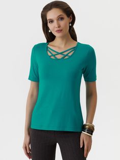 Блуза женская Арт-Деко L-1224 зеленая 54 RU