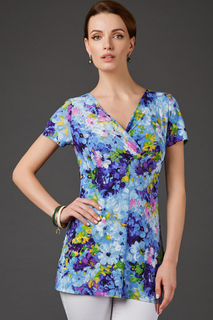 Блуза женская Арт-Деко L-1137 голубая 50 RU