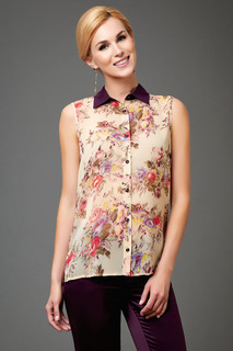 Блуза женская Арт-Деко L-1200 бежевая 44 RU