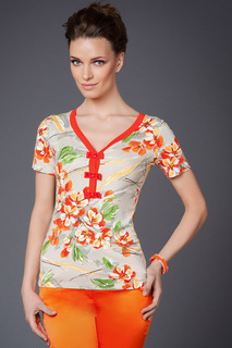 Блуза женская Арт-Деко L-1048 серая 46 RU