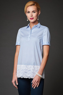 Блуза женская Арт-Деко L-1188 голубая 42 RU