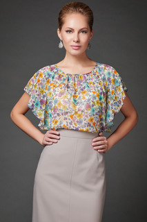 Блуза женская Арт-Деко L-1144 белая 44 RU