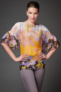 Блуза женская Арт-Деко L-1167 желтая 48 RU