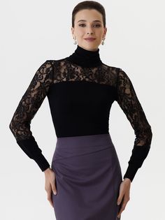 Блуза женская Арт-Деко R-1391 черная 52 RU