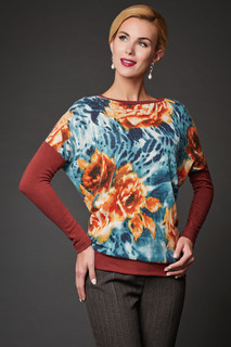 Блуза женская Арт-Деко Z-1134 голубая 52 RU