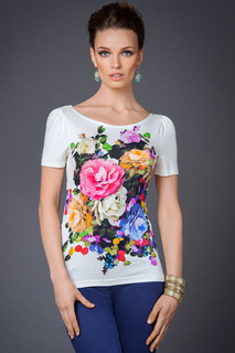 Блуза женская Арт-Деко L-1080 белая 54 RU