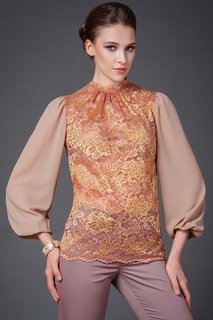 Блуза женская Арт-Деко R-1211 бежевая 50 RU