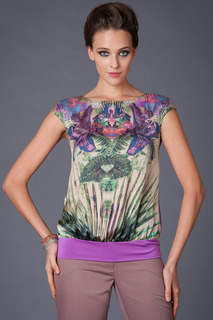 Блуза женская Арт-Деко L-1057 фиолетовая 46 RU