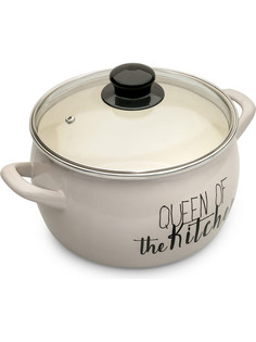 Кастрюля эмалированная с крышкой Queen of Kitchen METROT 2,2 л 7235
