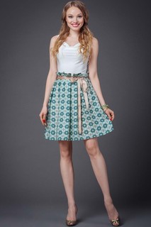 Юбка женская Арт-Деко U-536 зеленая 46 RU