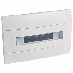 Распределительный шкаф Practibox 12 мод., IP40, встраиваемый, пластик, белая дверь, с клем Legrand