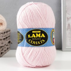 Пряжа "Соната" акрил 50%, шерсть п/т 50% 250м/100гр (293 розовый песок) No Brand