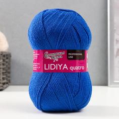 Пряжа Lidiya quatro (Лидия кватро) 50% шерсть, 50% акрил 400м/100гр (180 василек)
