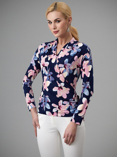 Блуза женская Арт-Деко Z-1166 синяя 48 RU