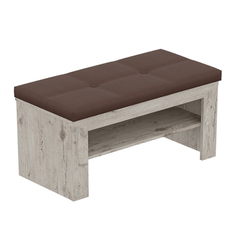 Тумба открытая Соренто (Мебельград) дуб бонифаций/кофе структурный матовый No Brand