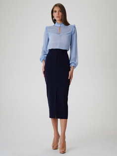 Юбка женская Арт-Деко U-685 синяя 44 RU