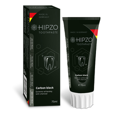 Зубная паста Hipzo Carbon black экстра-отбеливающая с углем 75 мл
