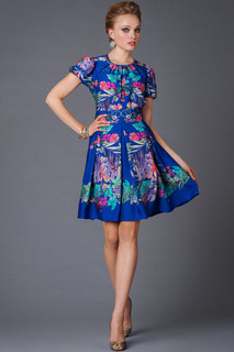 Юбка женская Арт-Деко U-535 синяя 46 RU