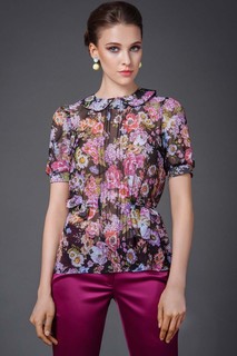 Блуза женская Арт-Деко L-1043 черная 50 RU