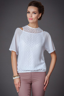 Блуза женская Арт-Деко L-1099 белая 48 RU