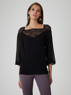 Блуза женская Арт-Деко R-1373 черная 46 RU