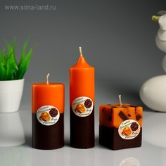 Набор свечей ароматических Апельсин - кофе, 3 шт No Brand