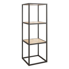 Стеллаж Куб 3 черный муар/дуб сонома No Brand