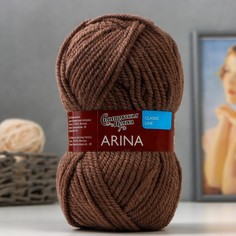 Пряжа Arina (АринаПШ) 50% шерсть, 50% акрил 123м/100гр какао_NEW (13378) No Brand